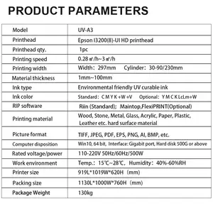 Sunika China fábrica com ajuste automático de perfuração plotter agitador A3 mini máquina de impressão de etiquetas de cristal para logotipo imprimante