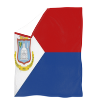 Couverture à drapeau de Saint-Martin, adaptée aux lits, canapés, salons, bureaux, couverture réversible douce, confortable et légère pour femmes et hommes