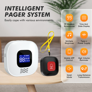 ANGUS Pulsera de Alerta de Caídas WiFi, Compatible con 99 Alertas Inalámbricas, Botón de <span class=keywords><strong>Pánico</strong></span> SOS para Enfermeras, Aplicación Inteligente Tuya, Llamador para Cuidadores, Botón de Llamada para Personas Mayores - Product Image 2
