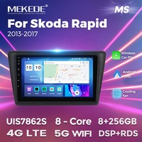 MEKEDE MS QLED écran tactile 360 caméra 4G LTE android autoradio pour Skoda Rapid 2013-2017 radio de coche android