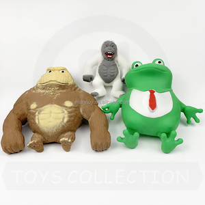 Nuevo lanzamiento divertido agarre de mano Animal Squishy gorila tiburón Rana perro alivio del estrés apretar juguete elástico para niños adultos - Product Image 4