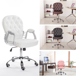 Chaise de manucure ergonomique moderne et simple pour salon de beauté, chaise de travail réglable, pivotante et roulante, rose, design mignon - Product Image 2