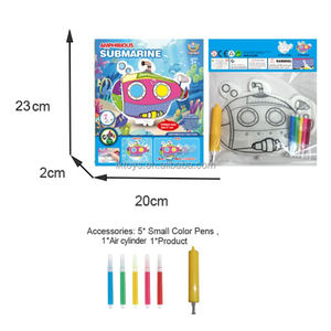 Lucky Toys DIY Peinture Kit <span class=keywords><strong>Dessin</strong></span> Navire Amphibie avec Chaîne Stylo Air Cylindre DIY Coloré <span class=keywords><strong>Sous</strong></span>-Marin Jouets pour Enfants - Product Image 4