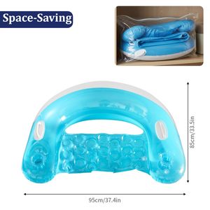 Best Quality PVC <b>Inflatable</b> <b>Pool</b> Floats Adult Lounger Chairs with Cup Holders Handles <b>for</b> <b>Pool</b> Lake River Sea Party - Product Image 5