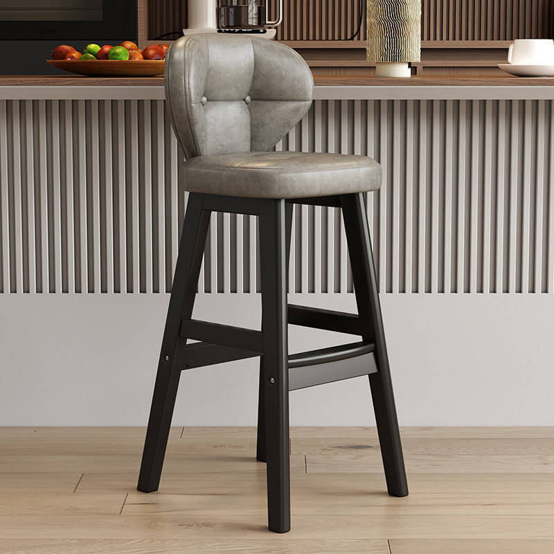Black wooden feet-grey oilskin