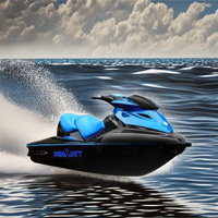 Scooter nautique Seadoo 1400cc neuf, 300 CV, jet ski, bateau rapide avec moteur 4 temps, en fibre de verre et aluminium