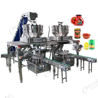 Leadworld Automatische Hete Vloeibare Vulling Fruit Inblikken Machine Vul-En Sluitmachine