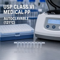 Vente en gros de bandes de tubes PCR 100uL Volume 0.1ml clair Dnase sans Rnase 8 bandes Tube PCR