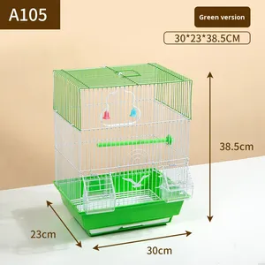Cage à oiseaux ornementale en métal classique moderne de luxe, petite <span class=keywords><strong>taille</strong></span>, facile à installer, revêtement en poudre pour perruches, calopsittes - Product Image 2