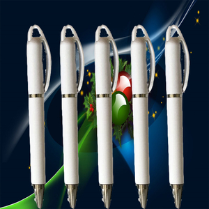 Sublimation Blank Ballpoint Pen Plastic White DIY Gel Pens Advertising Business Pencil Christmas Gift for Student Office Worker