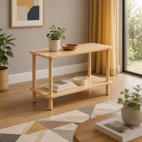 Meuble de salon/bureau à double niveau, table d'appoint de canapé, compartiments de rangement, petites tables d'angle