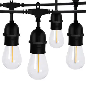 Ngoài trời đèn LED không thấm nước IP65 S14 ngoài trời chiếu sáng vườn chuỗi ấm trắng Festoon chiếu sáng cho kỳ nghỉ giáng sinh Đảng