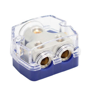 Jauge Porte-fusible stéréo de voiture Auto 1X0 Gauge in / 2 X4 OUT Boîte à fusibles audio Bloc de distribution AGU 3 voies Bloc de distribution d'alimentation - Product Image 4