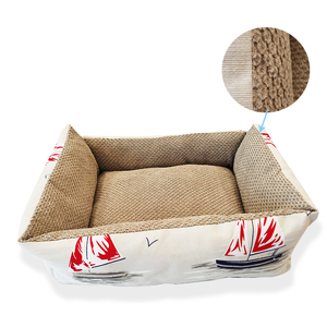 Venta al por mayor de lujo de estilo clásico, cama rectangular para mascotas, nido de perro a prueba de arañazos, gran oferta, forma cuadrada para dormir - Product Image 2