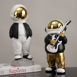 Figura de astronauta de Hip Hop, 2 uds., decoración de resina sintética, sala de estar, habitación de niños, manualidades - Product Image 2