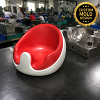 Siège de soutien demi-cercle pour bébé, rouge intérieur blanc extérieur, coussin ergonomique d'entraînement postural pour nourrisson, moulé par injection, usine OEM