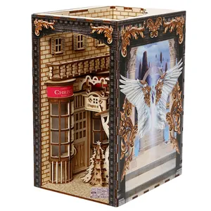 3d Puzzels Houten Diagons Alley Kerst Diy Light-Up Speelgoed Hobby Hout Ambachten Educatief Speelgoed Kids