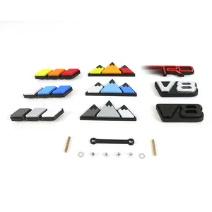 สติ๊กเกอร์ตราสัญลักษณ์กระจังหน้ารถยนต์แบบสามสี ABS แบบกำหนดเอง - Product Image 1