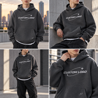 Sweat-shirt à capuche surdimensionné pour homme, logo imprimé personnalisé de haute qualité, coton lourd 400 GSM, OEM, faible MOQ