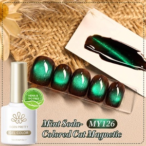 BORN PRETTY-Vernis à Ongles Gel Magnétique Rouge Foncé Vert Oeil de Chat Vernis Semi Permanent sans HEMA Gel UV Non TPO - Product Image 3