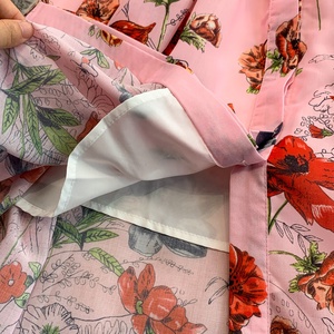 Vestido de Gasa con Cuello Estampado Estilo Retro para Mujer, Vestido de Verano con Botones - Product Image 6