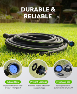 <span class=keywords><strong>Tubo</strong></span> <span class=keywords><strong>Irrigazione</strong></span> a Goccia in Gomma da 7,6 m (25FT) per Risparmio Idrico del 80% - Leggero, per Giardino, Prato, <span class=keywords><strong>Orto</strong></span>, Fiori e Frutteto - Product Image 6