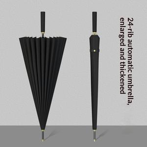 Fabricant de parapluies à long manche personnalisés, parapluie automatique à tige droite avec impression de logo pour la vente en gros et les commandes en gros - Product Image 6