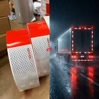 Bande réfléchissante DOT-C2, durée de vie de 7 ans, résistante aux intempéries, rouge et blanche, autocollant de signalisation pour les flottes logistiques