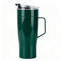 Thermos isotherme en acier inoxydable de 40 oz avec poignée, isolation sous vide, écologique, classique, avec couvercle 2-en-1 et paille pour le camping et la voiture