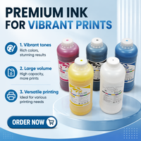 Tinta Cetak Digital Film PET Transfer Printing CMYKW DTF untuk Pencetakan Kain Kaos