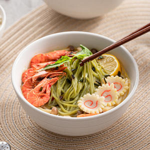 Ciotola in Ceramica Bianca con Texture Rigata per Riso, Frutta, Insalata, Dessert e Cena, per Casa e Ristorante - Product Image 3