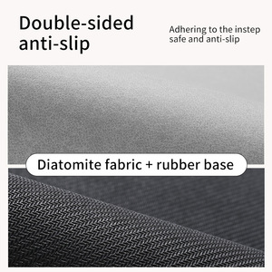 Alfombra de baño de tierra diatomeas en forma de U, antideslizante, de secado rápido, absorbente, minimalista, para la puerta del baño. - Product Image 5