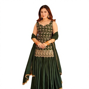 Lanzamiento del Nuevo Conjunto de Fiesta de Diseñador: Top, Sharara, Plazzo y Dupatta - Product Image 1