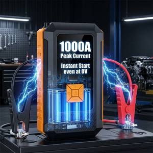Démarreur de voiture 2-en-1 avec compresseur d'air portable, 1000A de pointe, <span class=keywords><strong>booster</strong></span> de <span class=keywords><strong>batterie</strong></span> 12V, gonfleur de pneus numérique pour essence et diesel - Product Image 1