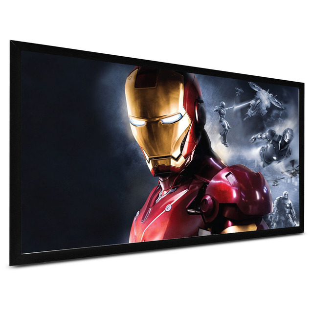 JAVES FFS5 92" 16:9 203x114cm 9cm Fixed Frame Black Projector Screen PVC 3D/Home Cinema HD Ready 1.6 Gain 2-Year Warranty CE
