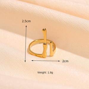 Explosions High Sense Edelstahlring mit Öffnung, <span class=keywords><strong>Retro</strong></span>-Geometrische Linien, Öldruck-Schmuck, Unisex, Leicht - Product Image 6