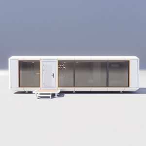 Casa Contenedor Prefabricada de 20 Pies en Oferta, Cafetería con Ventanas de Vidrio, Casa Contenedor Pequeña sobre Ruedas, Ideal para Usos Versátiles - Product Image 3
