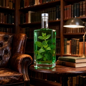 Botellas <span class=keywords><strong>de</strong></span> Vino <span class=keywords><strong>de</strong></span> Vidrio Cuadradas <span class=keywords><strong>de</strong></span> Pared Gruesa a Prueba <span class=keywords><strong>de</strong></span> Fugas <span class=keywords><strong>de</strong></span> 100 ml, 200 ml, 500 ml con Tapones, para Bares, Vodka, Whisky, Ginebra, al por Mayor - Product Image 4