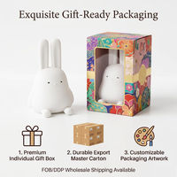 Veilleuse bébé pour enfants Lampe lapin tactile Lampe lapin rechargeable Lampes enfants pour chambre à coucher LED