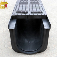 Canal de Drainage HDPE de Type U Offre Spéciale, fossé de Drainage d'eau de pluie, matériaux de construction, gouttière avec grille
