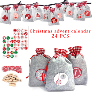 Calendario dell'Avvento Natalizio di Alta Qualità in Feltro con Numeri Personalizzati da 1 <span class=keywords><strong>a</strong></span> 24, Ecologico - Product Image 6