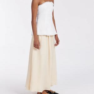 Off-the-shoulder Sexy <b>Top</b> OEM High Quality <b>Strapless</b> Zipper Decorated Bodice <b>Top</b> Fashion Trend Bodice for <b>Women</b> - Product Image 4