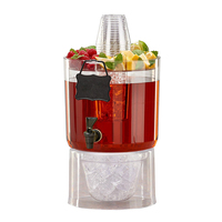 Beberapa kapasitas besar plastik Columniform dingin jus minum minuman Dispenser untuk restoran Hotel Bar BBQ dapur