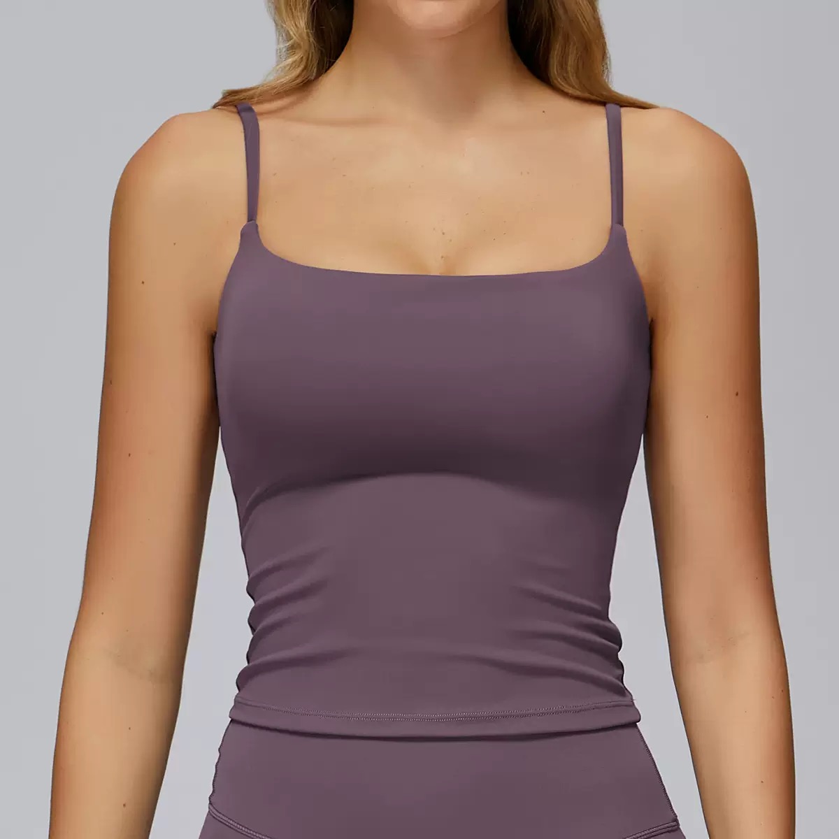 Women's Brushed Yoga Tank Top Design and Double-Strap Sports Vest for Outdoor Running and Fitness