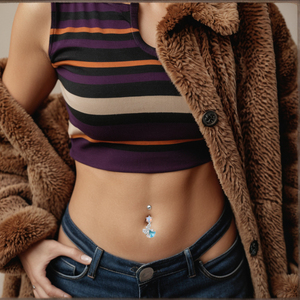 Juego de 10 anillos de ombligo de acero inoxidable 316L de 14G, Piercing de ombligo CZ brillante, joyería corporal para bodas - Product Image 6