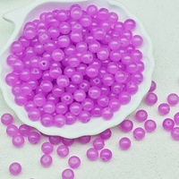 Perles en verre transparent peintes imitation jade chalcédoine 4/6 mm/8 mm pour bracelets et colliers DIY, perles en vrac, matériel de fabrication, vente en gros