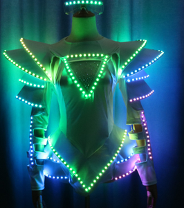 Voll farbige LED-beleuchtete Bar-Jumpsuit-Brille für Damen für DJ Singer Performance Nightclub-Abschluss feiern zum Valentinstag - Product Image 3