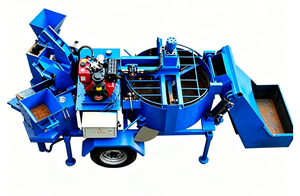 Machine à briques d'argile mobile hydraulique diesel robuste WT2-20M, moteur 18 CV, fabricant de blocs écologiques emboîtables, sans palette nécessaire - Product Image 2