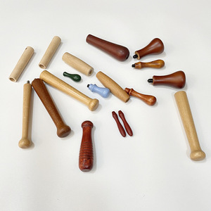 Mangos de madera de haya y palisandro con orificios pasantes para utensilios de cocina y herramientas, diseño rústico duradero - Product Image 1