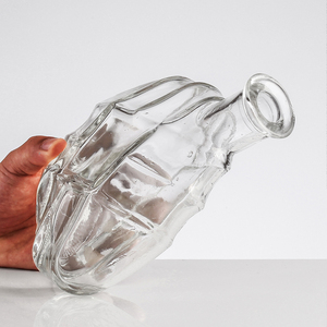 Conception Unique Plat Bouche Haute Capacité Délicat Gaufrage L'<span class=keywords><strong>alcool</strong></span> <span class=keywords><strong>Brandy</strong></span> Bouteille - Product Image 4